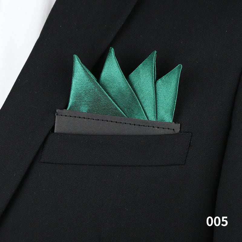 Men'S Insert Pocket Towel Business Accessories Suit Wedding Groom Solid Color Square Handkerchief Breast Towel Shengzhou Manufacturers - Image 1