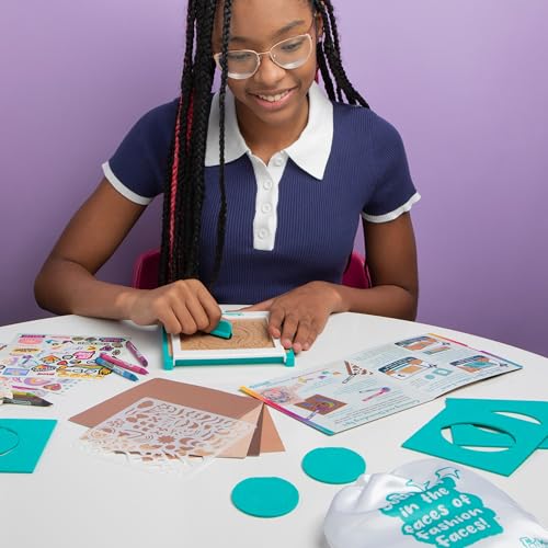 PlayMonster Fashion Faces Mix & Match Fashion Designer Kit for Girls, Kids Arts & Crafts Ages 6+, Girls’ Fashion Hair & Makeup Looks, Gifts for 6 Year Old Girl, Toys for Girls, Little Girl Gifts, Fashion Plates - Image 5