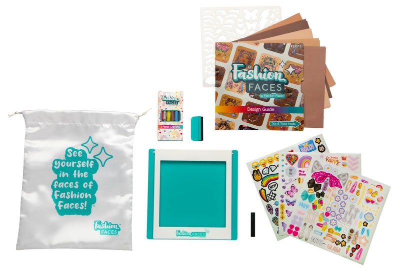 PlayMonster Fashion Faces Mix & Match Fashion Designer Kit for Girls, Kids Arts & Crafts Ages 6+, Girls’ Fashion Hair & Makeup Looks, Gifts for 6 Year Old Girl, Toys for Girls, Little Girl Gifts, Fashion Plates - Image 4