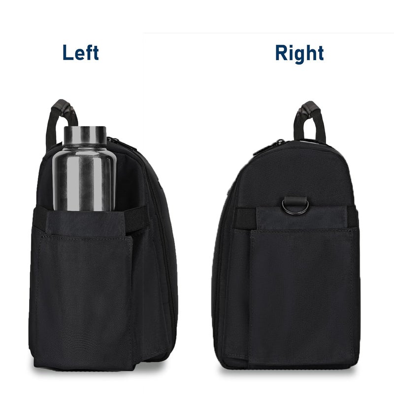 Carriall Black Meal BagTiffin Bag for Office College School Picnic Reusable WaterResistant Lunch Box Cover Bag Only 8L Capacity Storage Gifting for MenWomen Kids BoysGirls - Image 2