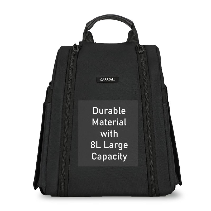 Carriall Black Meal BagTiffin Bag for Office College School Picnic Reusable WaterResistant Lunch Box Cover Bag Only 8L Capacity Storage Gifting for MenWomen Kids BoysGirls - Image 1