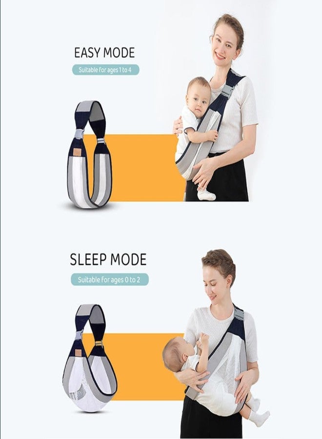 Pamidhar Carrier Newborn to Toddler, 3D Mesh Toddler Wrap Carrier, Adjustable Toddler Sling, Lightweight Breathable Toddler Carrier Wrap with Thick Shoulder Straps (Multicolor) (Pack of 1) - Image 4