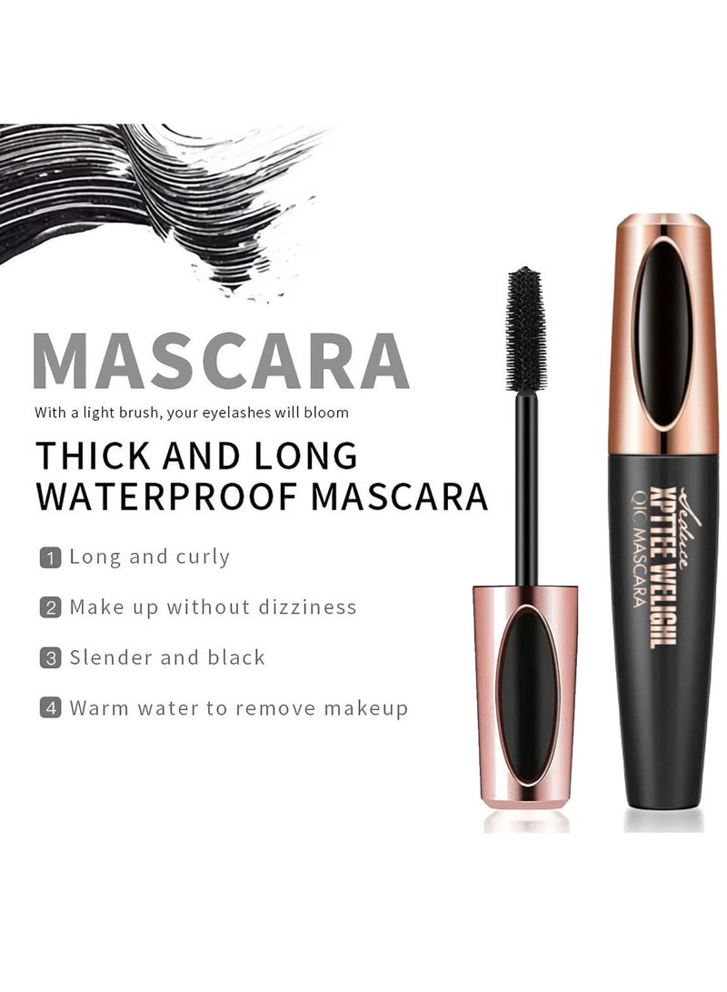3 Pcs 4D Silk Fiber Mascara - Lengthening, Thickening, Waterproof, Smudge-Proof, Long-Lasting Volume for All-Day Full Lashes, Hypoallergenic Formula for Sensitive Eyes. - Image 4