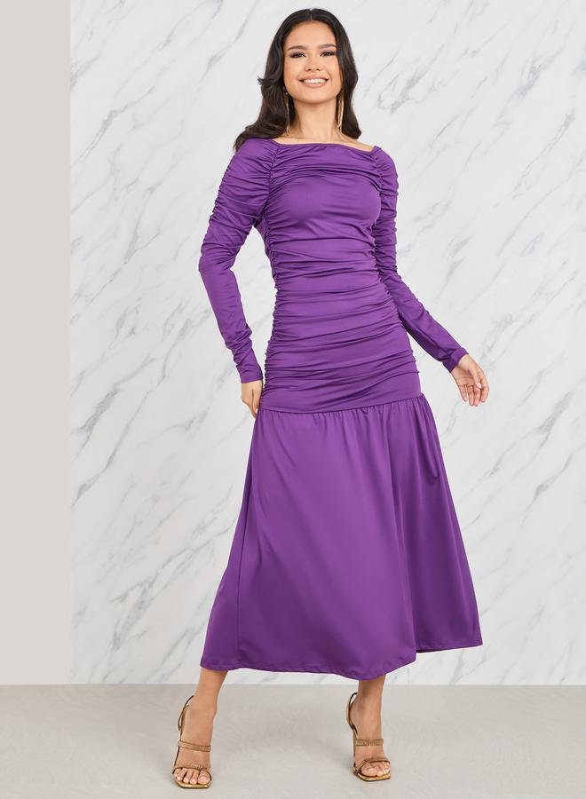 Styli Ruched Bodice Midi Dress  - Image 1