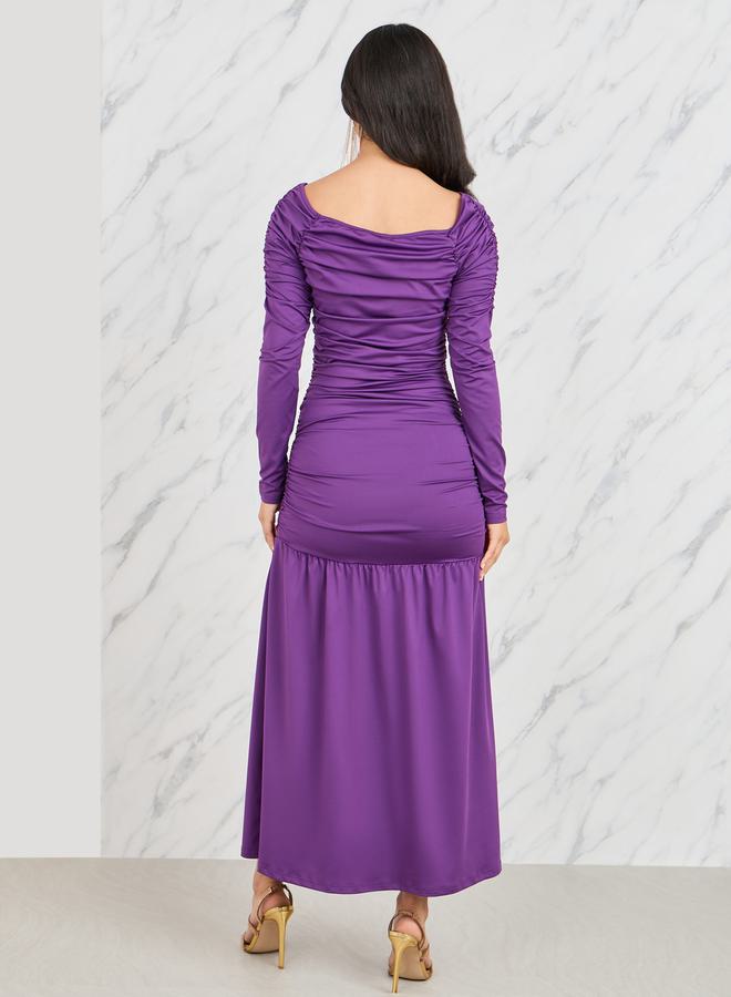 Styli Ruched Bodice Midi Dress  - Image 4