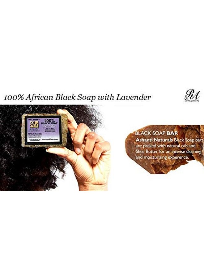 RA COSMETICS 100% Natural Black Soap With Lavender 5Oz - Image 3