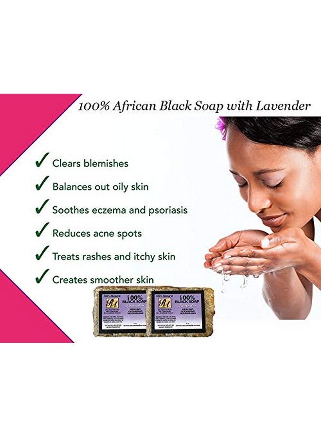 RA COSMETICS 100% Natural Black Soap With Lavender 5Oz - Image 4