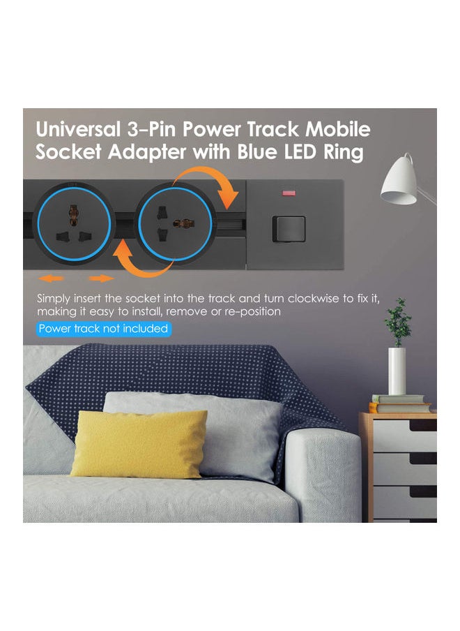 NIBEMINENT 3-Pin Track Socket Black  - Image 2