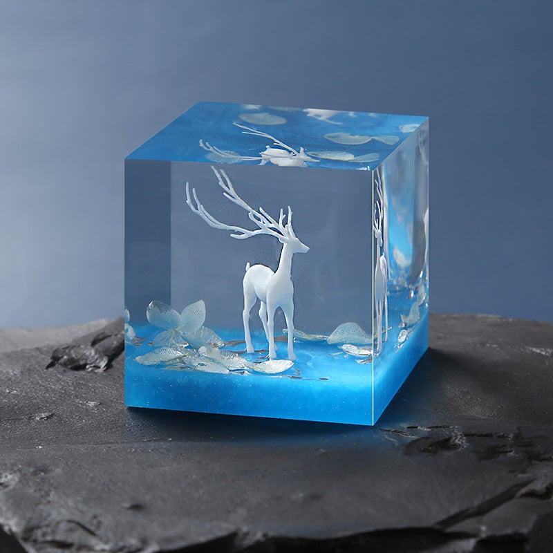 Moshanghua 3D Forest Micro Landscape Accessories Crystal Glue Diy Filler Ornaments Elk Fairy Deer Model - Image 5