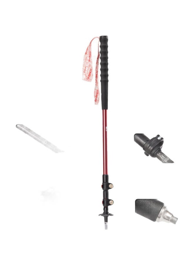 Toread Kana Carbon Fiber Telescopic Trekking Pole, Ultra-Light Outdoor Hiking Portable Climbing Stick, Burning Origin Red - Image 2