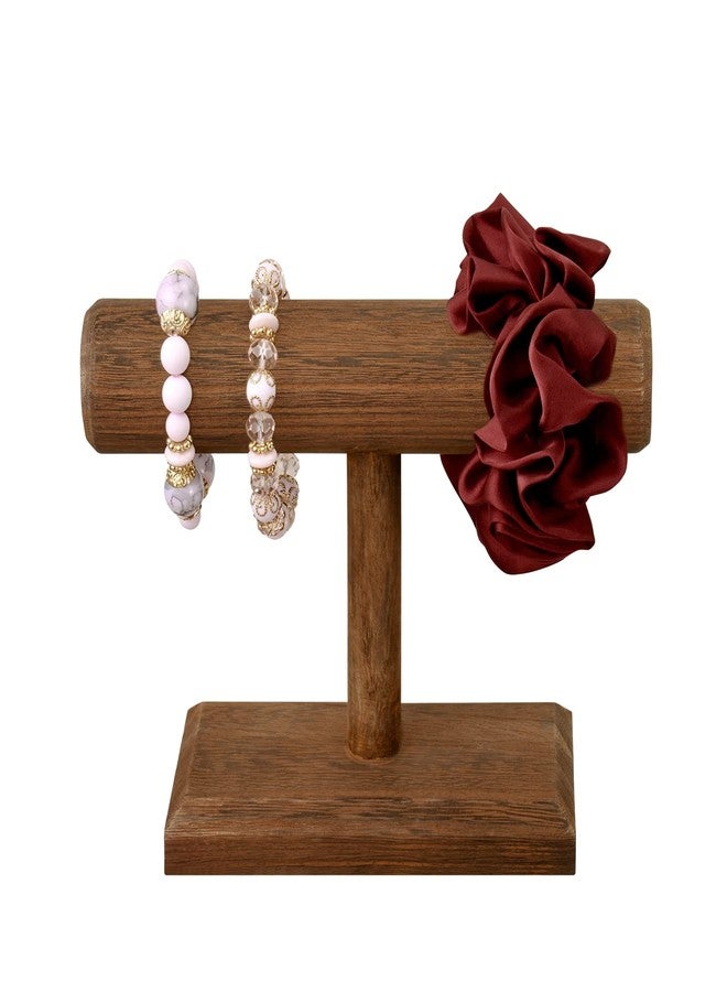 MOOCA 2 Pcs Wooden Jewelry Display Stand, Bracelet Watch Holder Display for Store, 7.9 W x 2.9 D x 5.5 H in, Brown Color - Image 3