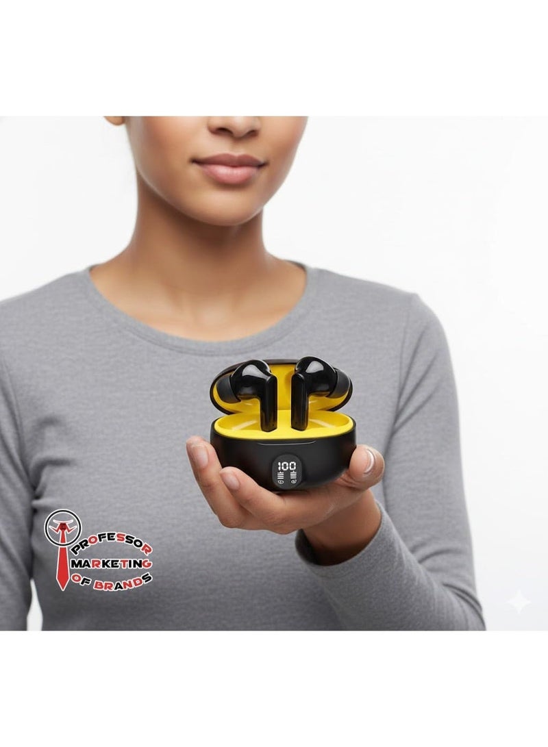 برو سماعة بلوتوث سماعات داخل الأذن لاسلكية شفافة  بلوتوث 5.3 بميكروفون لاسلكي بخاصية تقليل الضوضاء رياضية للاستماع الى الموسيقى - ابيض - Image 4