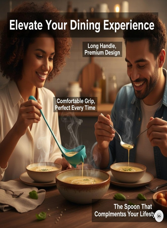 Drumstone (Special 10 Years Warranty) Long Handle Stainless Steel Soup Spoon – Deep Bowl for Serving & Eating | Premium Ladle for Kitchen, Dining & Cooking Use - Image 4