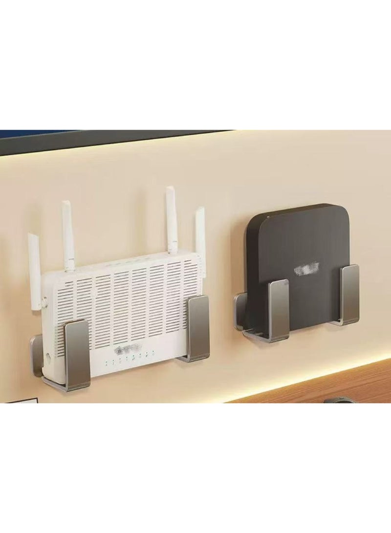 No-Drill Suction Cup Wall Mount, Holder Bracket for WiFi Router & Power Strip, Tool-Free Installation, Gun Gray - Image 2