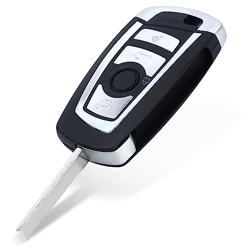 Keyecu EWS Modified Flip Remote Key 4 Button for BMW X5 Z3 Z4 2001-2005 HU92 Blade - Image 1