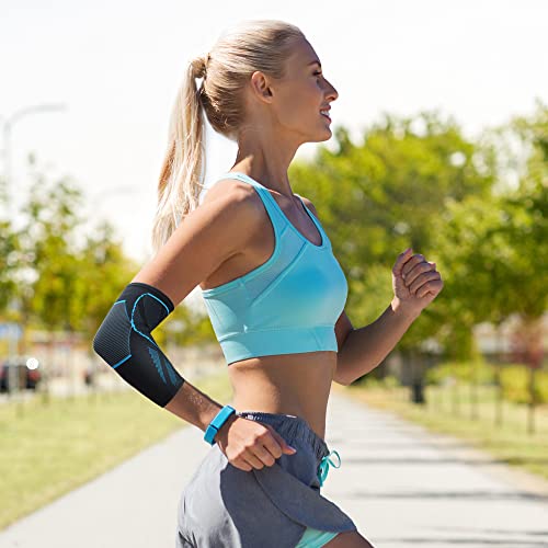 CYCLXY Arm Guards & Elbow Compression Sleeve (1 Pair)，Tennis Elbow Braces for Tendonitis and Tennis Elbow，Arm Supports Sleeves golfer，tennis elbow relief for women & men,elbow sleeve for weightlifting - Image 5