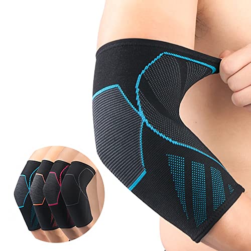 CYCLXY Arm Guards & Elbow Compression Sleeve (1 Pair)，Tennis Elbow Braces for Tendonitis and Tennis Elbow，Arm Supports Sleeves golfer，tennis elbow relief for women & men,elbow sleeve for weightlifting - Image 1