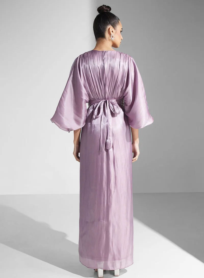 Golden Apple Flowing Maxi Dress