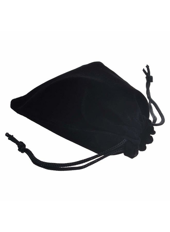 JIAKAI 30pcs Velvet Double Drawstring Cloth Bag.Jewelry Drawstring Pouches for Small Jewelry Bracelet/Headphones Bag/Beads/Spice/Gift Bags(Black) - Image 3