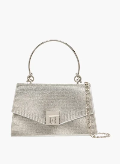 فلورا بيلا من شو إكسبرس Womens Embellished Textured Satchel Bag With Magnetic Closure