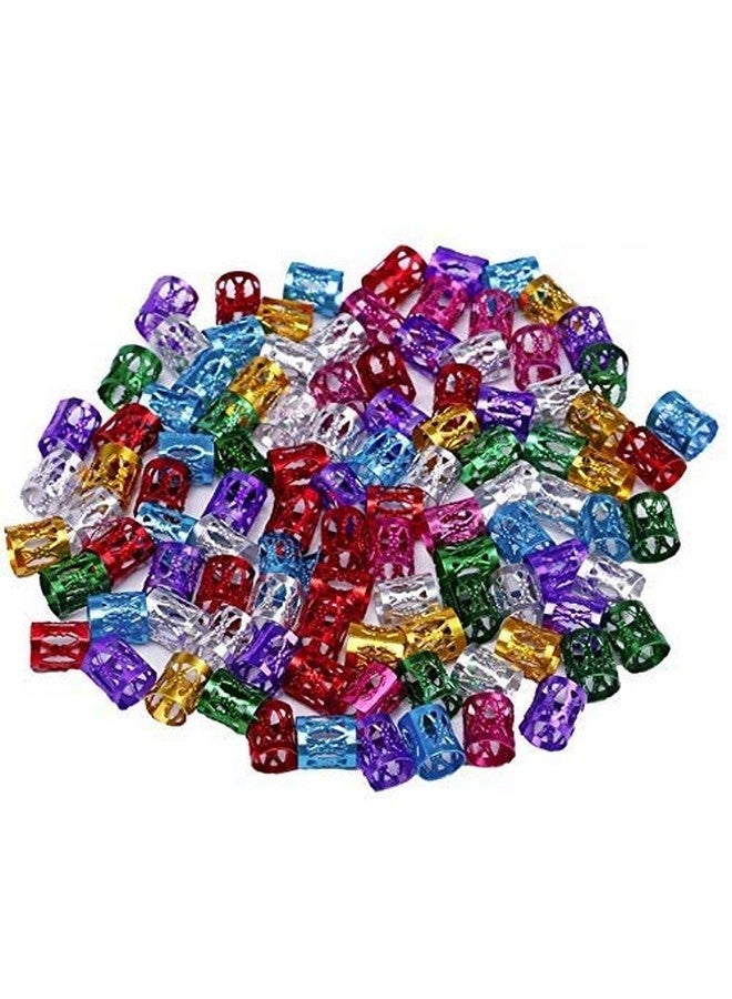 LASSUM Assum 100 Pcs Dreadlocks Hair Cuff 8Mm Aluminum Dread Locks Metal Cuffs Hair Decoration Braiding Hair Jewelry (Multicolor) - Image 1