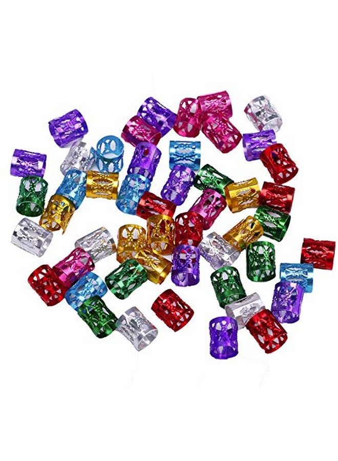 LASSUM Assum 100 Pcs Dreadlocks Hair Cuff 8Mm Aluminum Dread Locks Metal Cuffs Hair Decoration Braiding Hair Jewelry (Multicolor) - Image 3