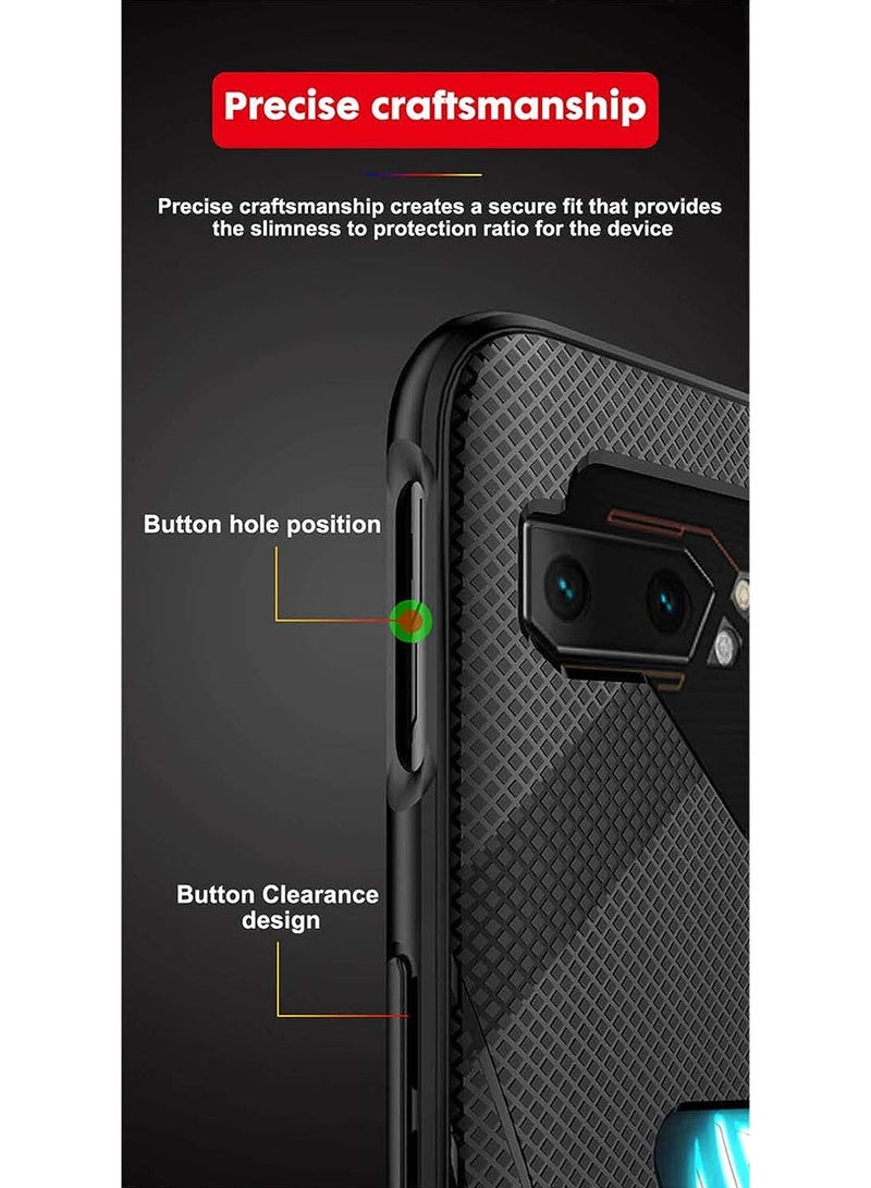 KASTWAVE Cover for Asus ROG Phone 7 Case, TPU Flexible Material Ultra thin Cover, Military Grade Shockproof Cover, Anti-Fingerprint Slim Fit Phone Case, Stylish Phone Cover For Asus ROG Phone 7, Black  - Image 3
