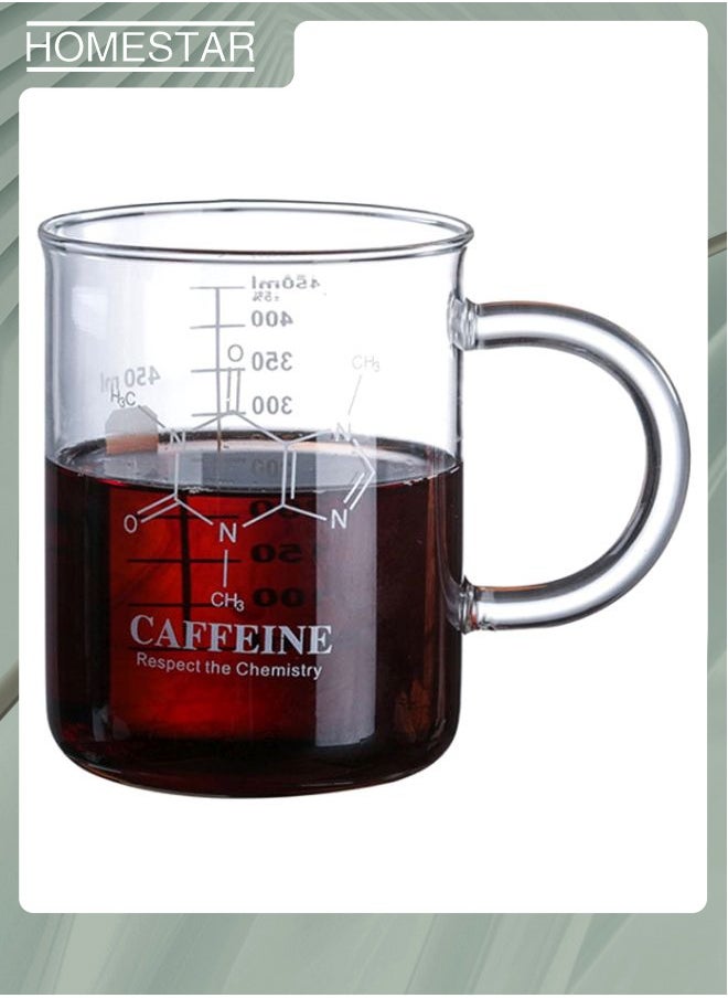HOMESTAR Double Wall Glass Coffee Mugs with Handle,Heat-resistant Borosilicate Glass Coffee Mugs for Cappuccino,Tea,Latte 450ML  - Image 1