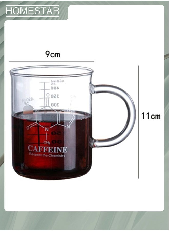 HOMESTAR Double Wall Glass Coffee Mugs with Handle,Heat-resistant Borosilicate Glass Coffee Mugs for Cappuccino,Tea,Latte 450ML  - Image 2