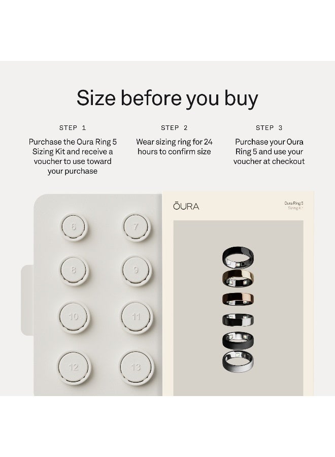 Oura Ring 5 Stealth - Size 8, (Order a Sizing Kit First) - Stealth - Image 2