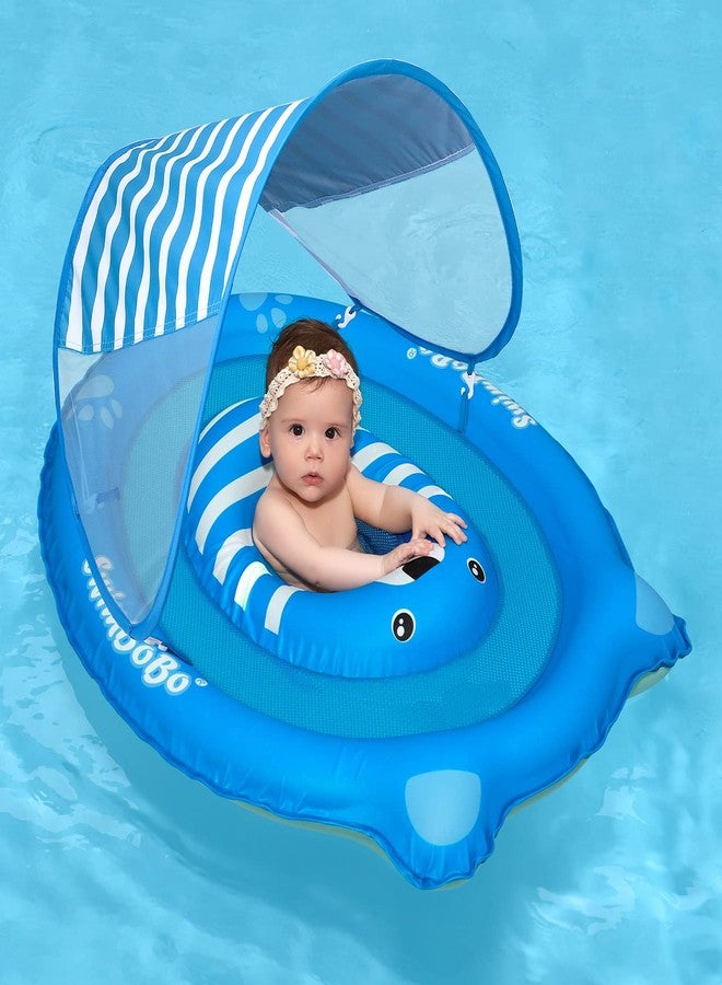 Swimbobo Baby Pool Float Ring with Adjustable Sun Canopy and Safety Seat Pool Toy for Age of 6-36 Months - Image 1