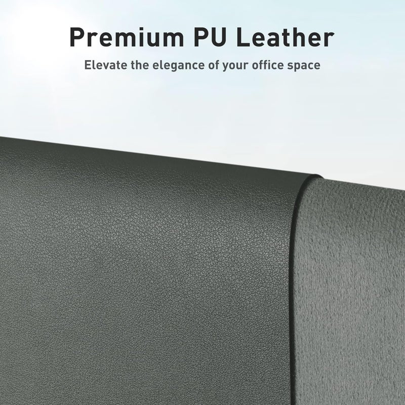 Aothia Leather Desk Pad Protector, Office Desk Mat, Large Mouse Pad, Non-Slip PU Leather Desk Blotter, Laptop Desk Pad, Waterproof Desk Writing Pad for Office and Home (Jungle Green, 31.5" x 15.7") - Image 2