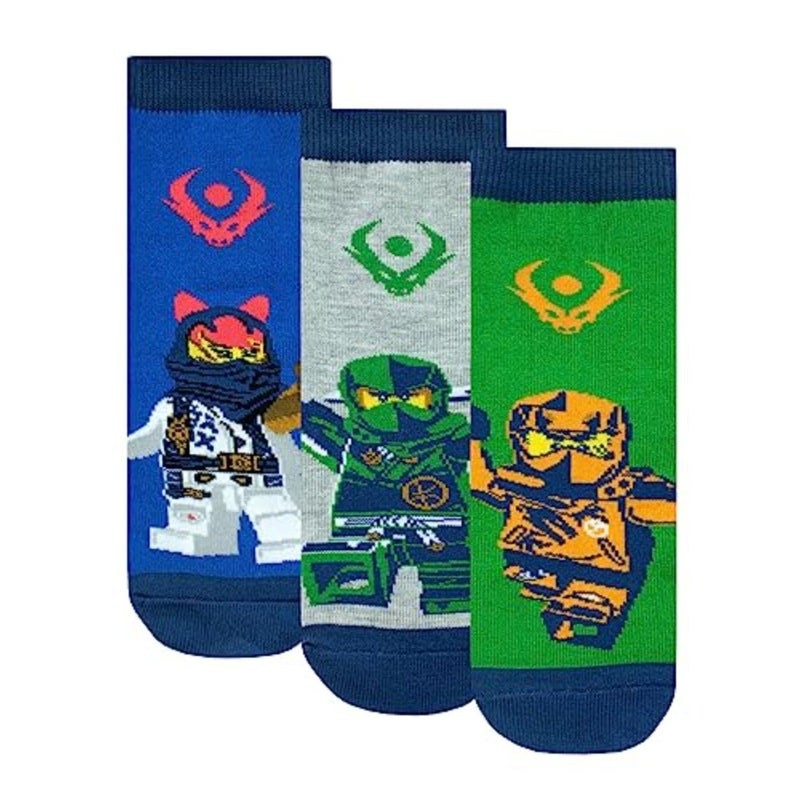 LEGO Ninjago Boys Socks 3 Pack, Ninja Socks Pack of 3, Cotton Boys Underwear - Image 1