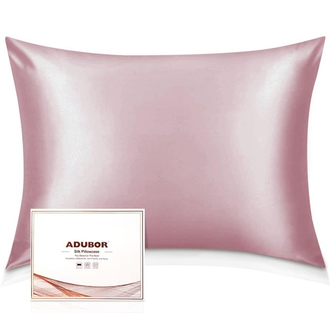 100 SILK PILLOWCASE MULBERRY SILK PILLOW CASES 23 MOMME 6A GRADE FIBERS SILK PILLOW CASE FOR HAIR AND SKIN HEALTH WITH HIDDEN ZIPPER STANDARD 2026 MEDIUM PINK 1PC