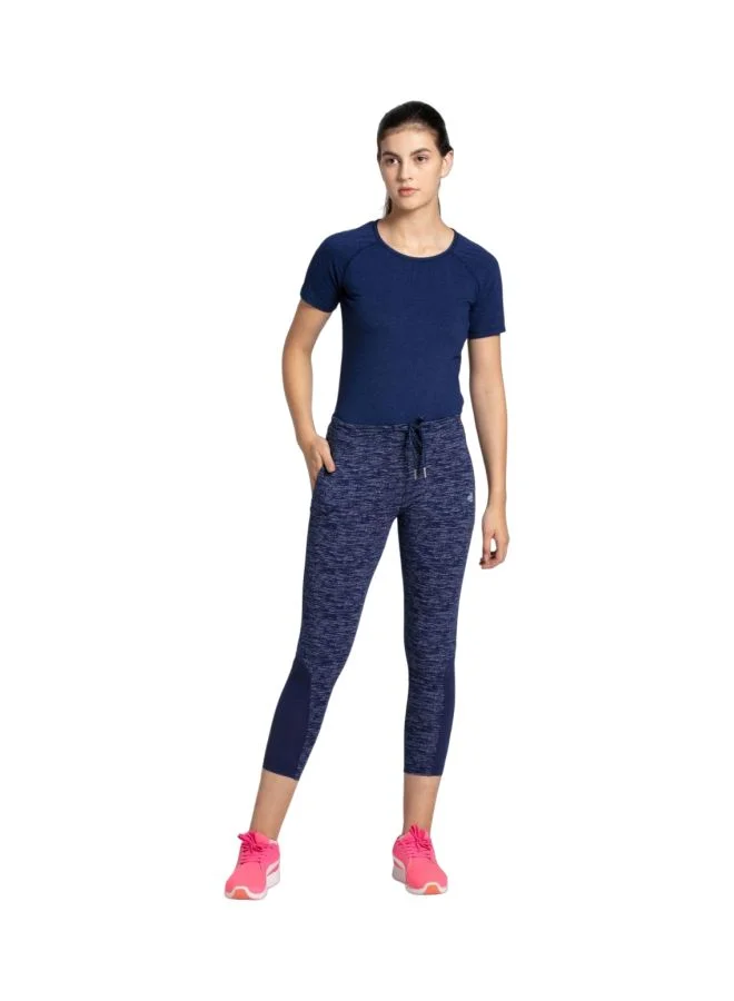 Jockey navy heather AA01 Women Super Combed Cotton Elastane Stretch Yoga Pants with Side Zipper Pockets for Women | Best Price UAE