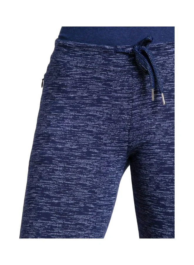 Jockey navy heather AA01 Women Super Combed Cotton Elastane Stretch Yoga Pants with Side Zipper Pockets for Women | Best Price UAE