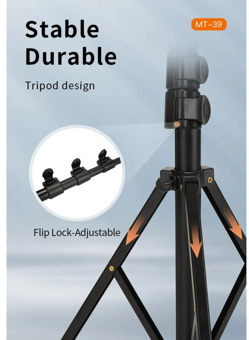 Jmary MT-39, Shooting Tripod (Aluminum+Iron+ABS),Aluminum Extendable Cell Phone Tripod Stand with Selfie Stick Tripod and Phone Clip - Image 4