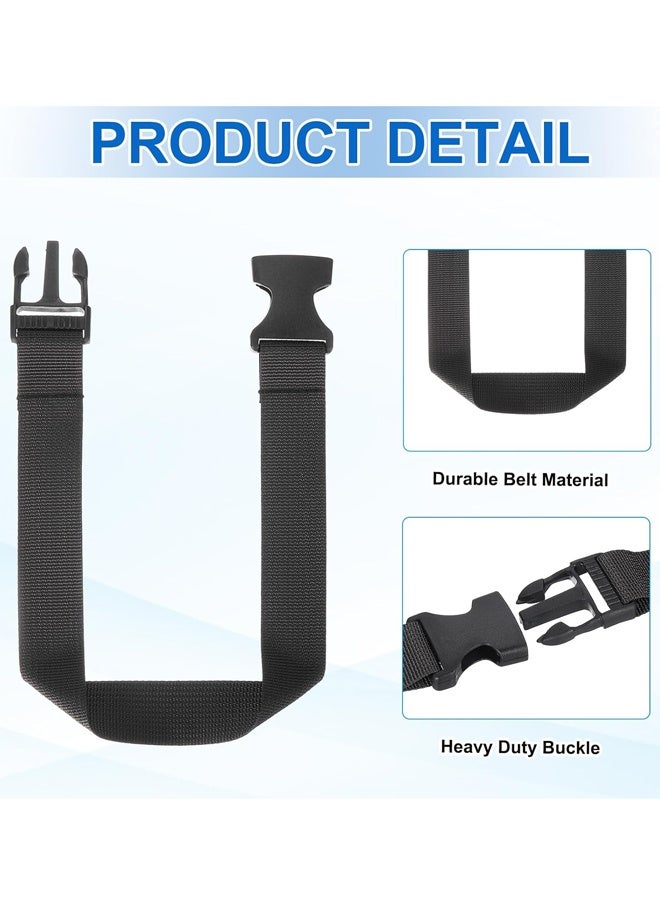 2PCS 14 Inch Black Fanny Pack Waist Belt Extension Strap For Backpack Pouch - Image 3
