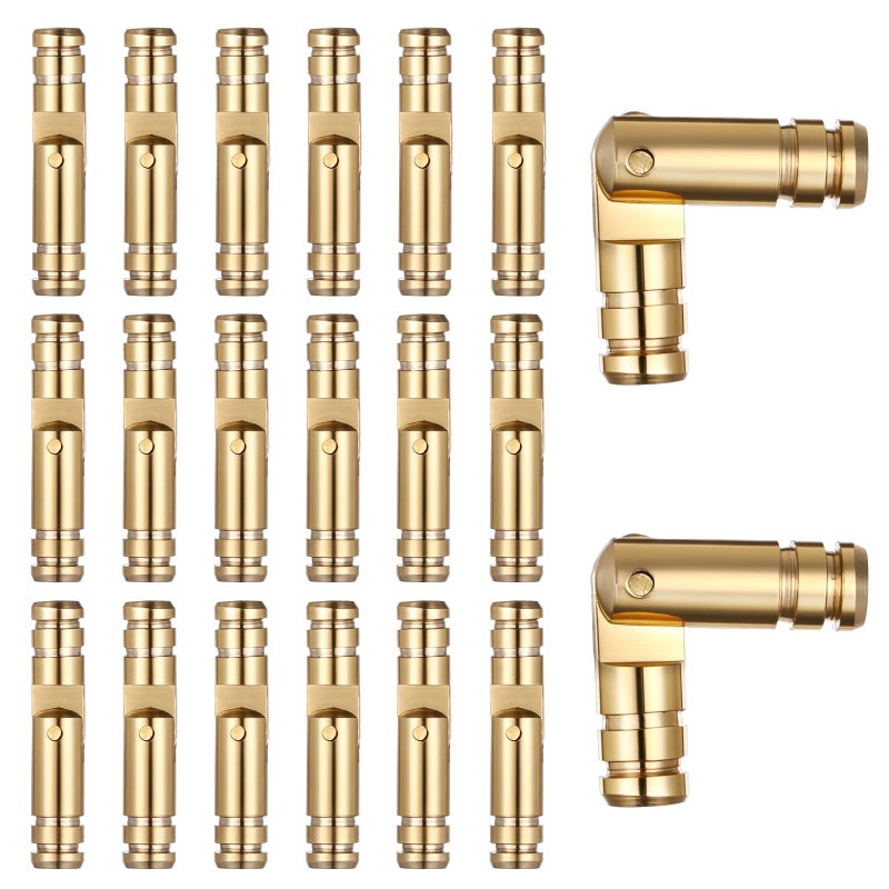 EupHHonycs 20Pcs Brass Hinge Hidden Invisible Concealed Hinges 20x4mm Hidden Hinge for Jewelry Box Cabinet Door Hinges Small Woodworking Projects - Image 1