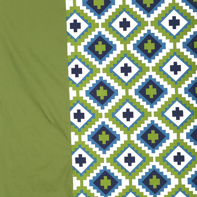 Swayam Shades of Paradise Collection Premium Cotton 200 TC Floral Print Cotton Extra Large Bed Sheet with 2 Pillow Cover -Green - Image 5