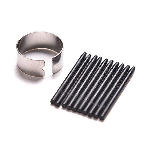 USonline911 10 pcs Black Standard Pen Nibs for WACOM CTL-471, CTL-671, CTL-472, CTL-672 w/Removal Ring - Image 1