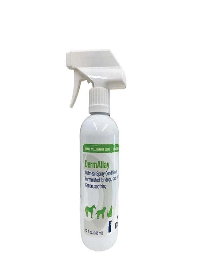 Dechra DermAllay® Oatmeal Spray 355ml a soothing, natural dry skin treatment with a pleasant herbal scent and colloidal oatmeal as an active ingredient restore luster to the hair and coat.