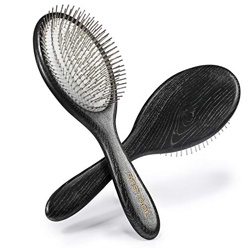BESTOOL Hair Brush, Paddle Detangler Brush with Metal Bristles for Women/Men/Kids Detangling & Massaging, Anti Static, Best for All Hair Types Wet & Dry DailyUse - Image 1