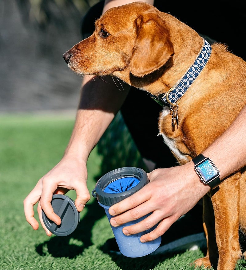 Dexas Lidded MudBuster Portable Dog Paw Cleaner, Medium, Pro Blue - Image 5