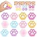 CHEROSIN 12Pcs Cat Paw Squishy Toys Kawaii Cat Paw Mochi Squishy Sensory Toys for Kids Mini Stress Relief Fufu Toys Handmade Soft Pull Stretch Squishies for Kids Adults - Image 2