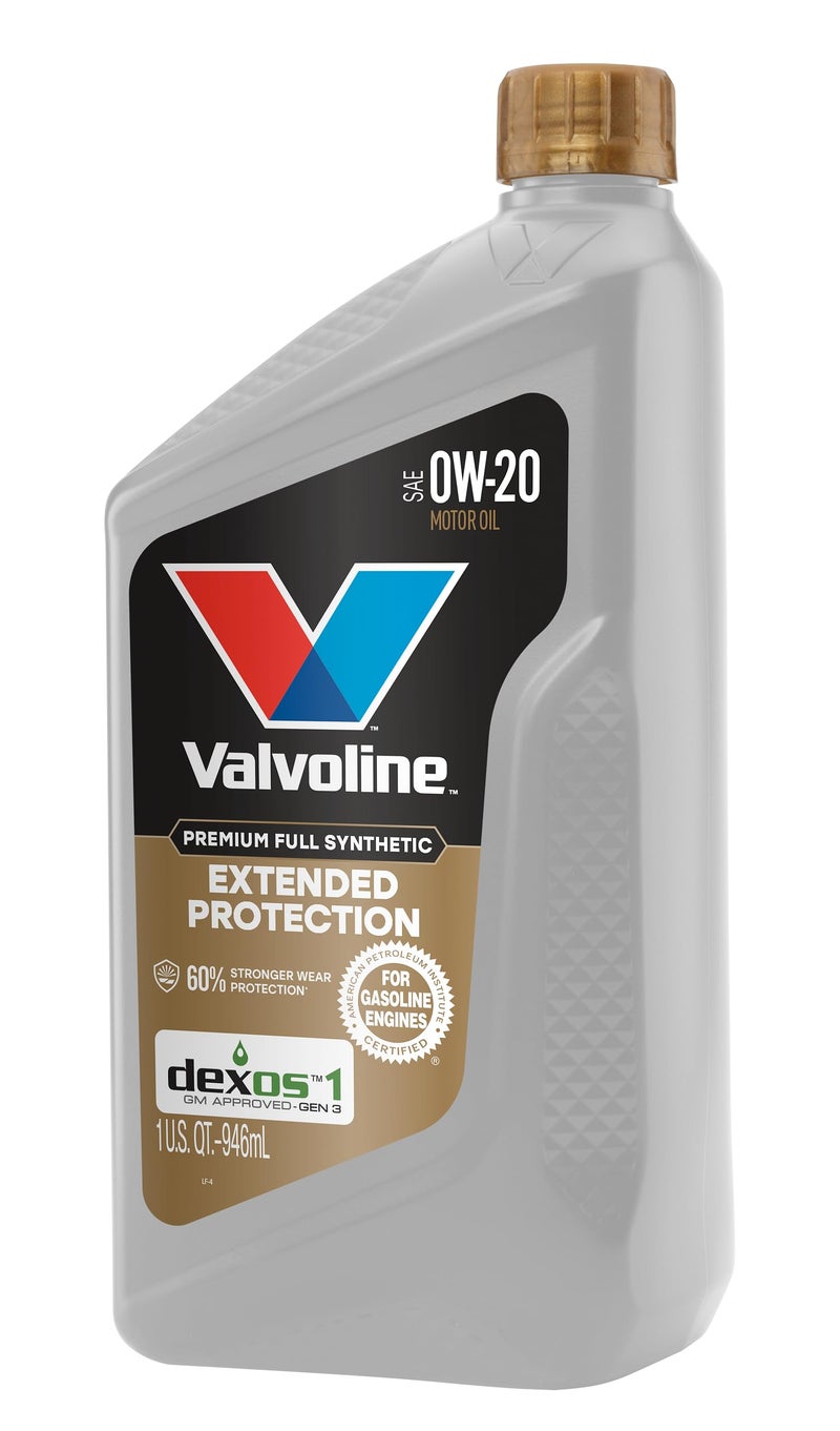 Valvoline Extended Protection Full Synthetic Motor Oil SAE 0W-20 1 QT - Image 1