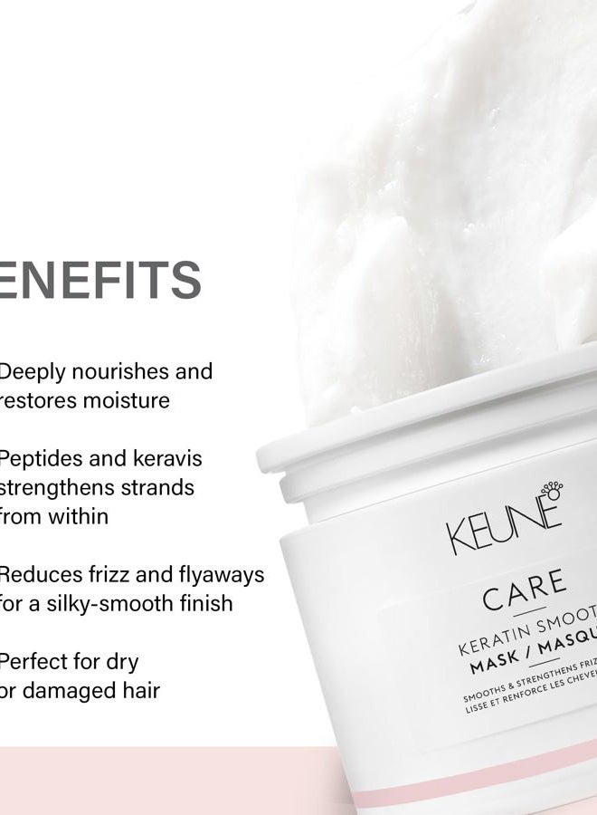 Keune قناع كيون كير كيراتين سموذ، علاج عميق للتكييف والإصلاح للشعر المعرض للتجعد، 6.8 أونصة سائلة - Image 3