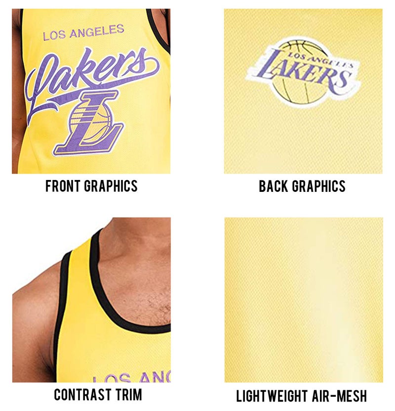 Ultra Game NBA Jersey Tank Top Mesh Sleeveless Muscle T-Shirt Team Color - Image 4