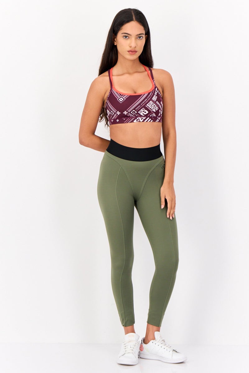 Reebok Women Non Padded Training Sports Bra, Maroon - Image 4