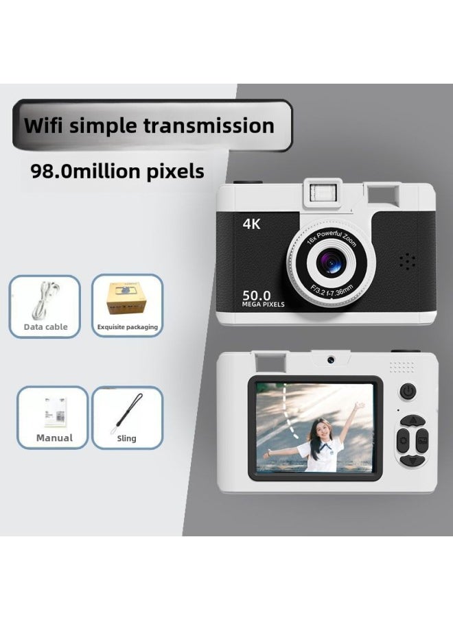 Generic Ccd Camera Hd Dual Camera Student Party Campus Version Photo Travel Digital Camera Birthday Gift-Body Color:M16 Black  2-year Warranty - Bare Camera  - Image 1
